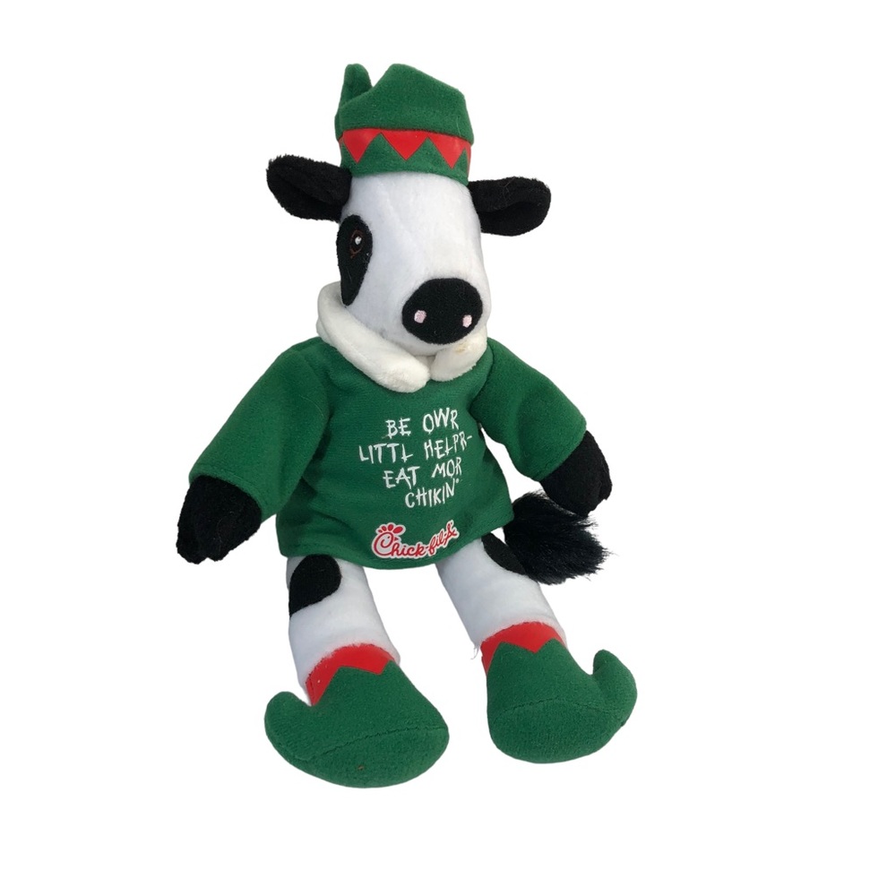 Chick-fil-A Mascot Plush Cow Advertising 6" Gift Toy Be Owr Littl Helpr Eat Chik